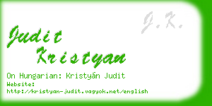 judit kristyan business card